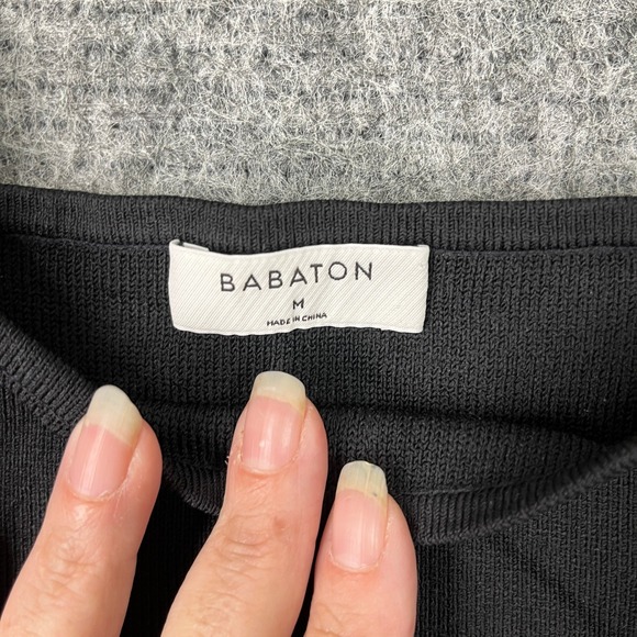 Babaton Womens M Ribbed Tank Square Neck Minimalist Athleisure Streetwear - Picture 3 of 9